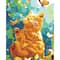 8" x 10" Tabby Cat with Butterflies Paint-by-Number Kit with Wood Display Hanger by Artist's Loft®